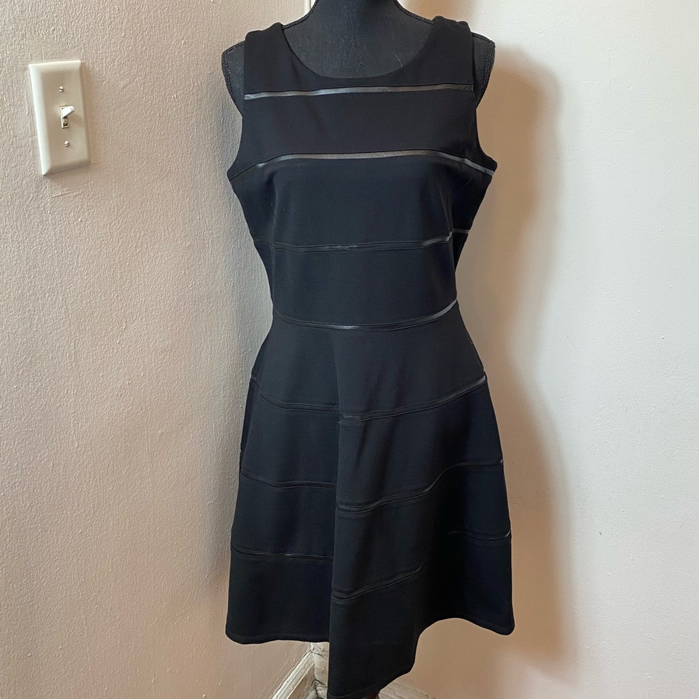 Leather Trim LBD NWT Size 10 Black